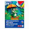 фото Цветная бумага А4 2-сторонняя офсетная, 8 листов, 8 цветов, на скобе, BRAUBERG, 200х283 мм, "Дождик"