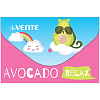 фото Конверт на кнопке А7 0,15мк "Avocado Relax", непрозр. с рисунком deVENTE